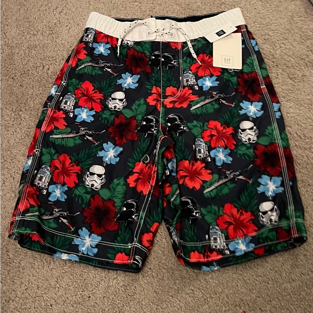 Gap Star Wars Floral Boys Swim shorts sz XXL